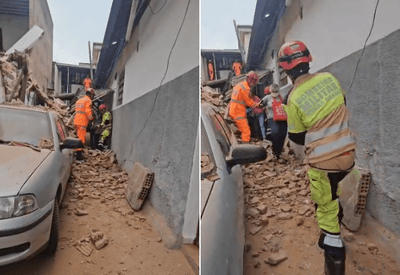 Imóvel com 15 pessoas e 2 pets dentro desaba em Juiz de Fora (MG); ninguém se feriu Imóvel com 15 pessoas e 2 pets dentro desaba em Juiz de Fora (MG); ninguém se feriu