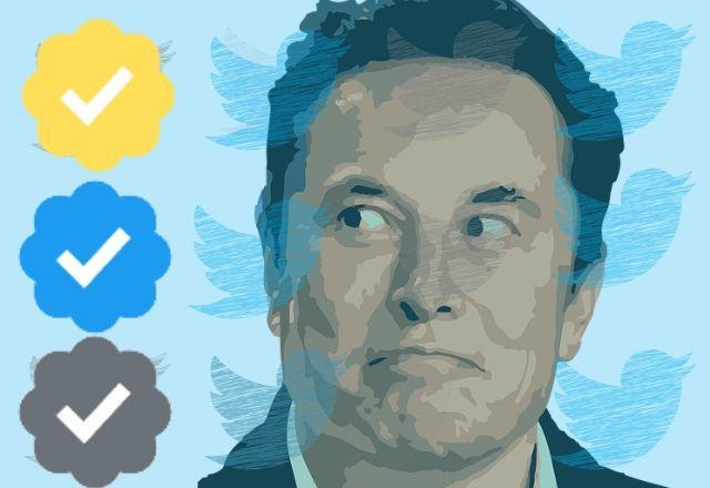 Imagem da noticia Após confusão com Twitter Blue, Musk promete selo de verificação cinza e dourado