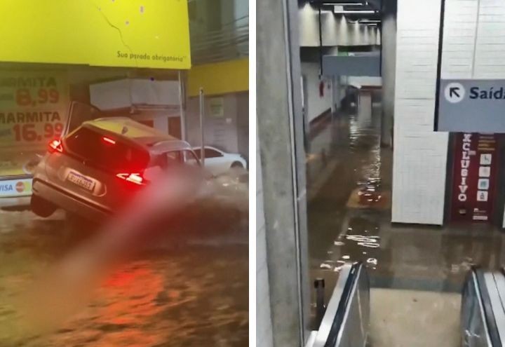 Imagem da noticia Fortes chuvas no DF atingem hospital e estação de metrô