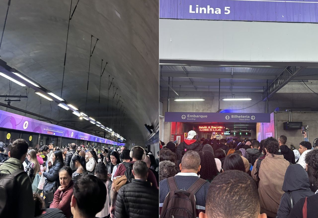 Imagem da noticia Falha na Linha 5-Lilás do Metrô de São Paulo causa atrasos e filas nesta quarta-feira (20)