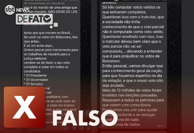 Imagem da noticia FALSO: Voto para presidente é anulado se voto para os outros cargos forem brancos ou nulos