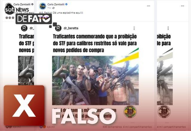 Imagem da noticia FALSO: Traficantes não fizeram símbolo de Lula com as mãos