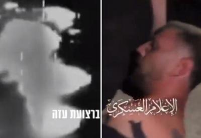 Hamas divulga vídeos de israelenses sequestrados; Israel contra ataca; assista