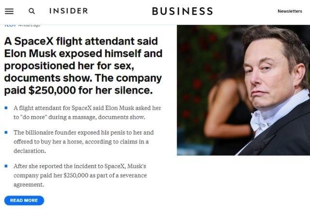 Imagem da noticia Elon Musk faz acordo para manter sigilo sobre suposto assédio