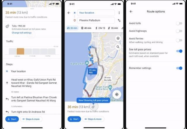 Imagem da noticia Atualização do Google Maps vai calcular preço de pedágios