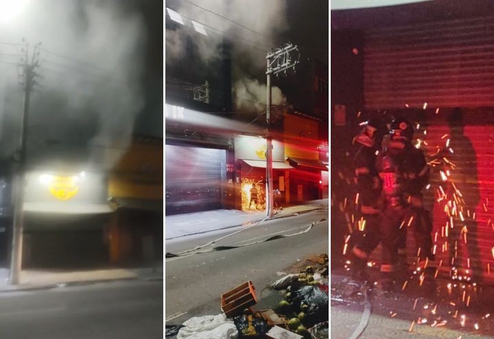 Imagem da noticia Incêndio destrói quatro lojas de galeria no Brás, no centro de SP