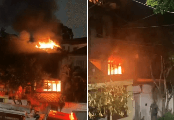 Imagem da noticia Incêndio atinge casa, explode munições e bombeiro fica ferido