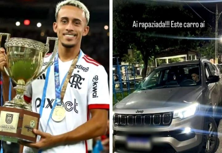 Imagem da noticia Após ser campeão carioca, jogador do Flamengo tem carro roubado