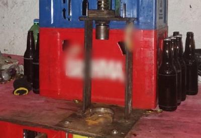 Polícia descobre esquema de falsificação de cervejas na Grande São Paulo Polícia descobre esquema de falsificação de cervejas na Grande São Paulo