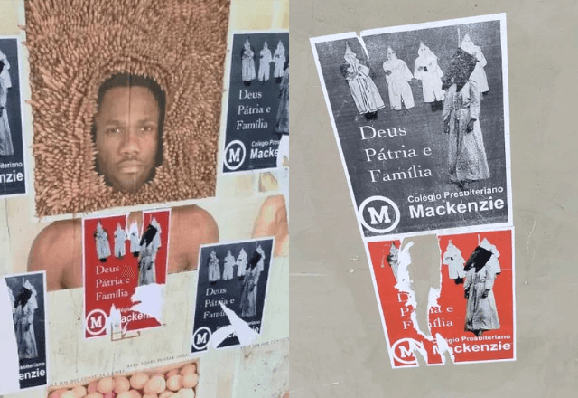 Imagem da noticia Polícia de São Paulo investiga cartazes que associam Mackenzie à Ku Klux Klan espalhados por Higienópolis