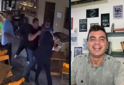 Campeão de reality show é flagrado agredindo dono de bar e advogado Campeão de reality show é flagrado agredindo dono de bar e advogado