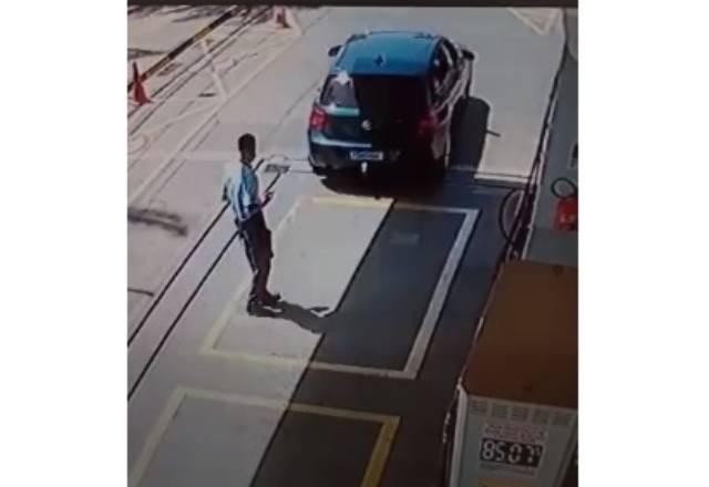 Imagem da noticia Motorista de BMW abastece R$ 282 de gasolina e foge sem pagar no DF; assista