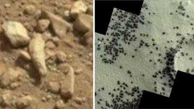 Aranhas e dedos em Marte, prancha na Lua e outras "descobertas" no espaço