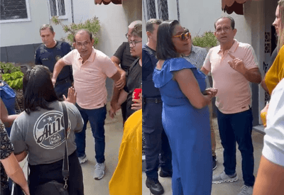 Prefeito de Bragança Paulista manda manifestantes calarem a boca em protesto por falta de pagamentos Prefeito de Bragança Paulista manda manifestantes calarem a boca em protesto por falta de pagamentos