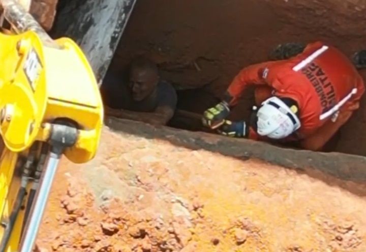 Imagem da noticia Trabalhador fica mais de 7 horas soterrado em escombros de obra