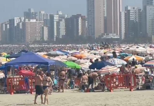 Imagem da noticia Tempo aberto e sol levam mais turistas ao litoral paulista