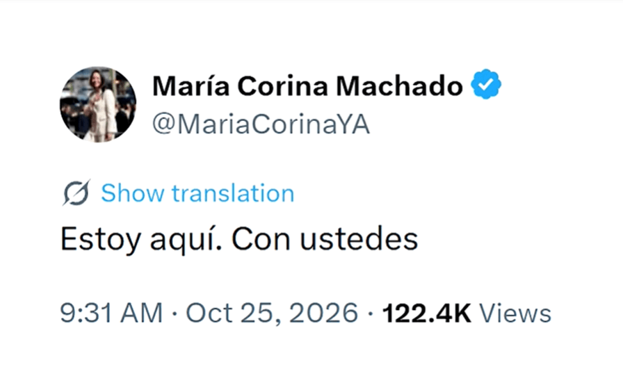 María Corina Machado retorna à Venezuela María Corina Machado retorna à Venezuela