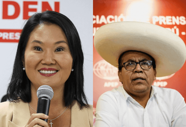 Keiko Fujimori e Roberto Sánchez, candidatos à presidência do Peru | Fotos: Reuters/Reuters