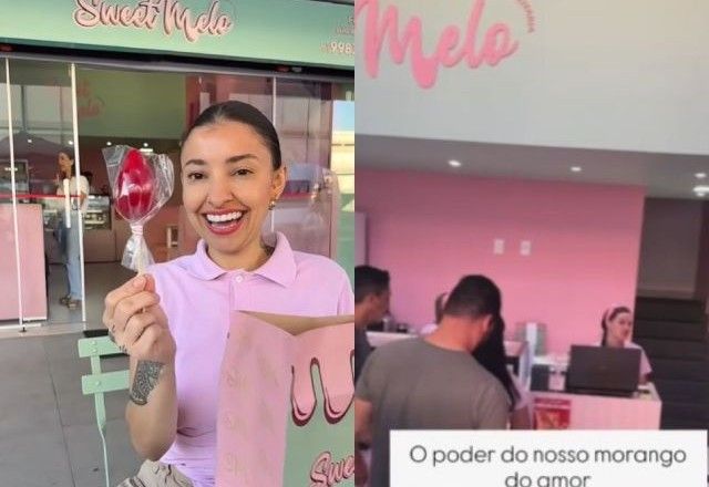 Doce de morango faz sucesso em confeitaria de Água Claras, no DF | Reprodução/Instagram
