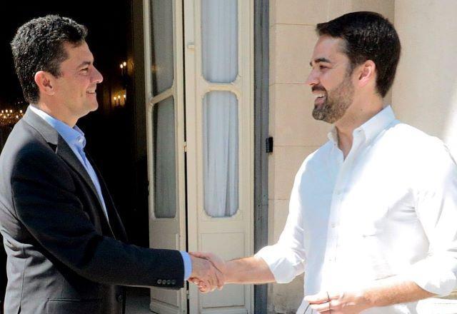 Sergio Moro cumprimenta Eduardo Leite (Reprodução/Instagram)