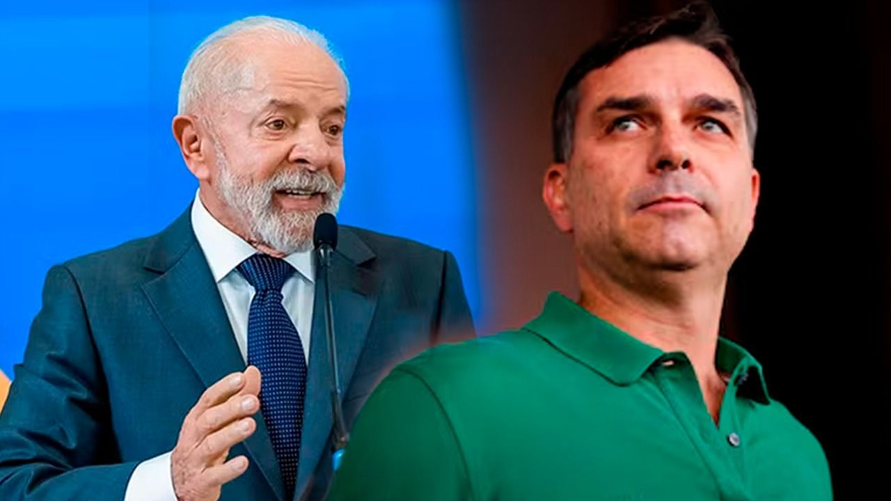 Lula e Flávio Bolsonaro | Montagem/Thiago Fontinelle