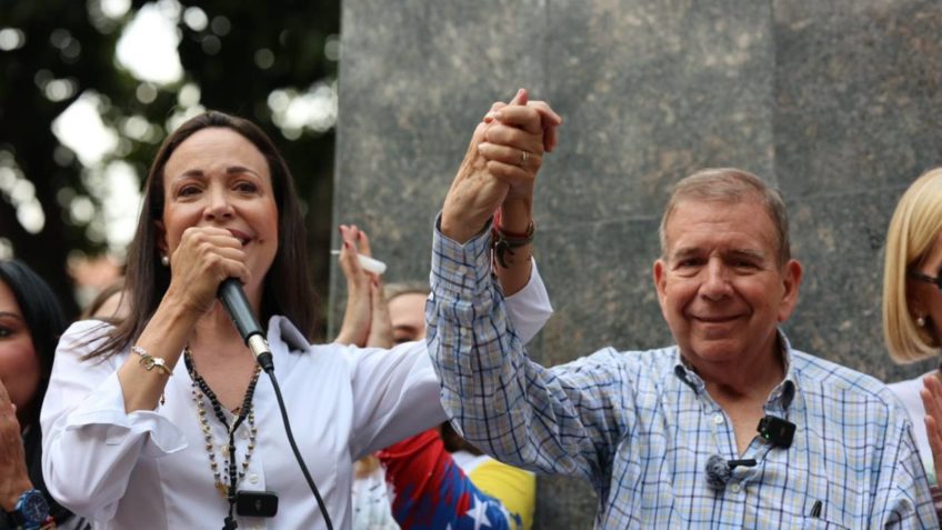 Maria Corina Machado e Edmundo González I Reprodução/Twitter