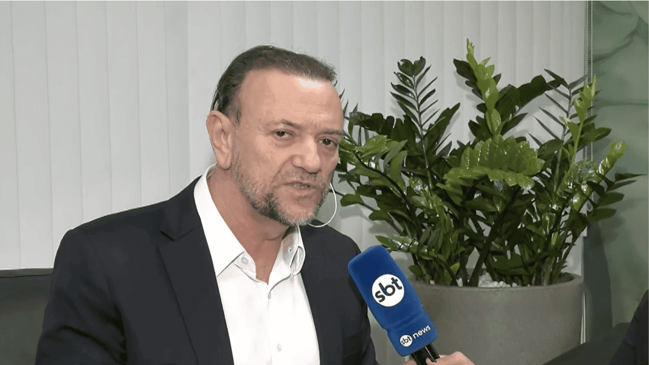 O presidente nacional do PT, Edinho Silva, em entrevista ao SBT News
