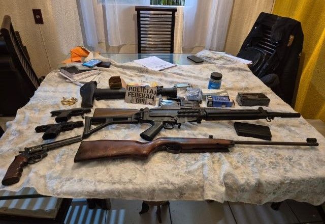 Polícia Federal apreendeu armas em Minas Gerais: sétima fase da operação Sisamnes | Divulgação/PF