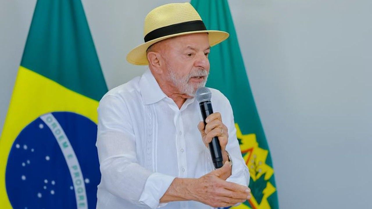 Presidente Lula (PT) discursa durante reunião no Palácio do Planalto | Divulgação/Ricardo Stuckert/PR