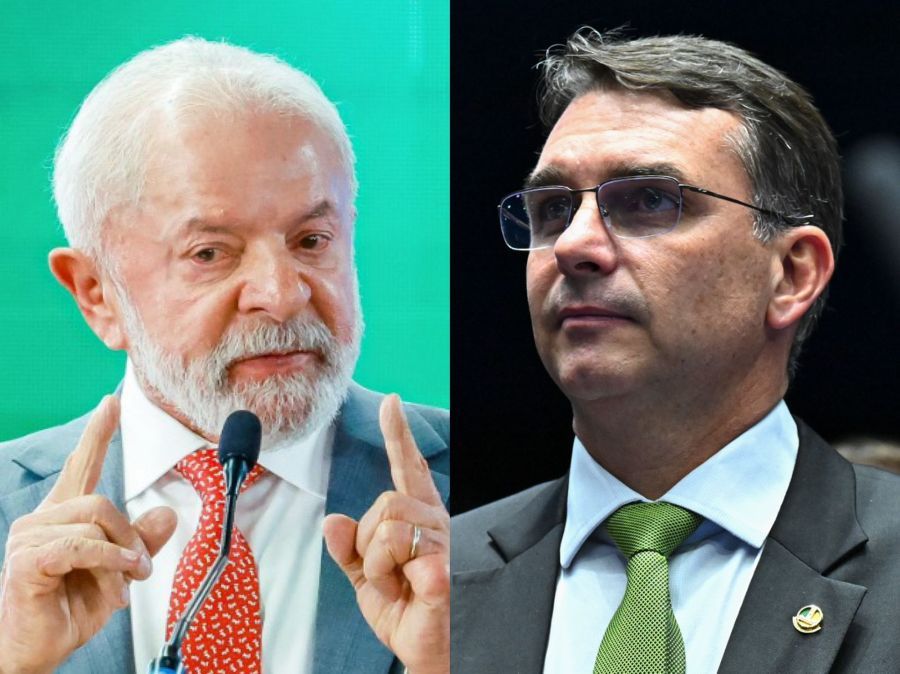 Presidente Lula (PT) e senador Flávio Bolsonaro (PL-RJ) Divulgação | Ricardo Stuckert/PR e Jefferson Rudy/Agência Senado