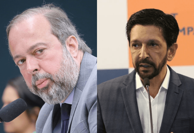 Ministro de Minas e Energia, Alexandre Silveira (à esquerda) e Prefeito de São Paulo, Ricardo Nunes (à direita) | Reprodução