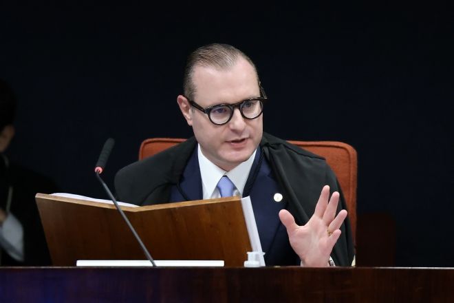 Ministro do STF Cristiano Zanin durante julgamento de deputados por desvio de emendas | Foto: Gustavo Moreno/STF