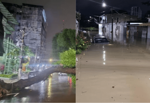 Temporal causa alagamentos e desabamentos em Manaus | Foto: reprodução/redes sociais 