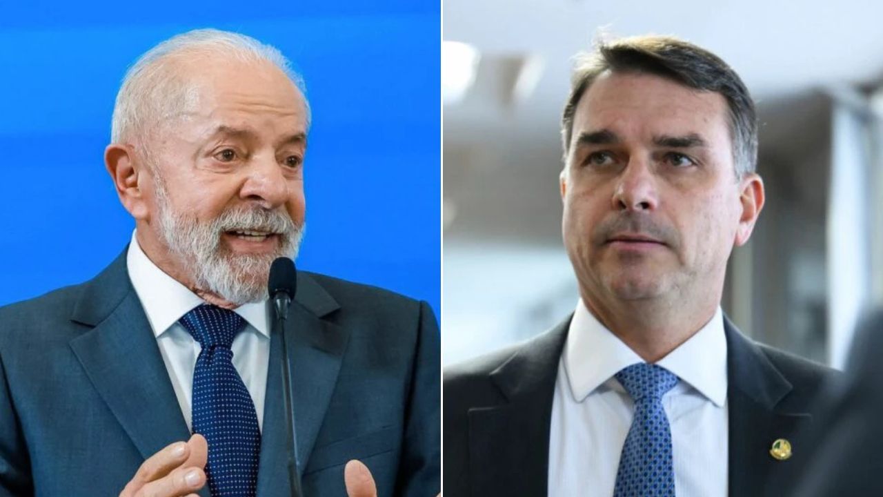 O presidente Lula (PT) e o senador Flávio Bolsonaro (PL-RJ) | Ricardo Stuckert/PR e Andressa Anholete/Agência Senado
