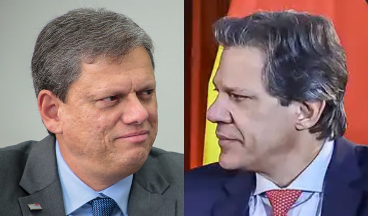 O governador Tarcísio de Freitas e o ex-prefeito Fernando Haddad | Reprodução