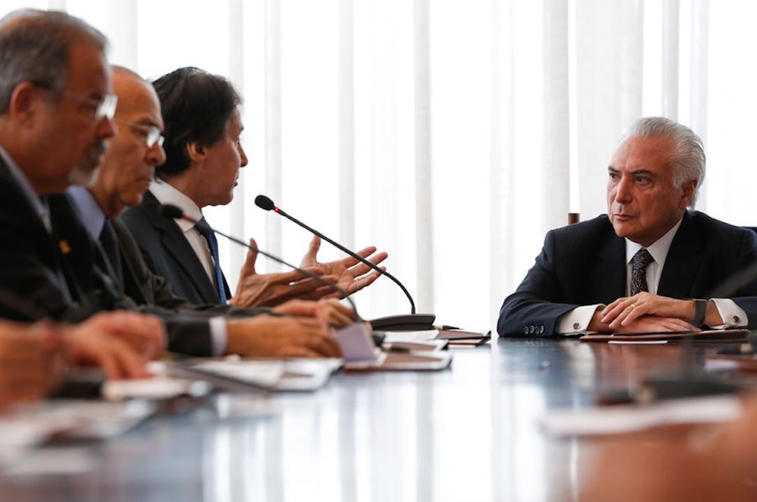Temer consulta conselheiros antes de decretar intervenção no Rio, em fevereiro de 2018 | Marcos Corrêa/PR 