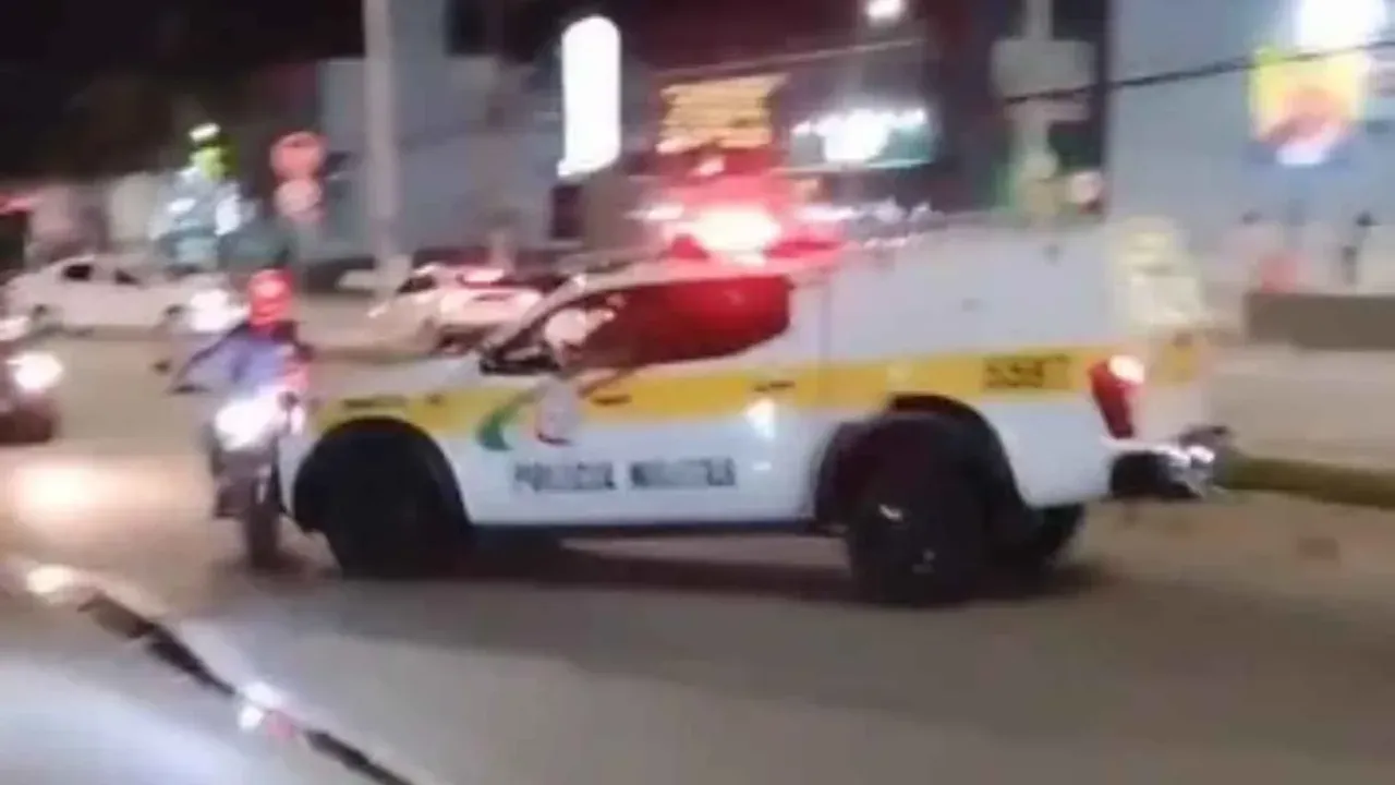 Polícia atropela motociclista em festa após eleição em SC