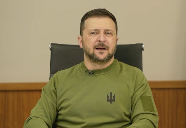 Zelensky, em entrevista ao SBT | Reprodução